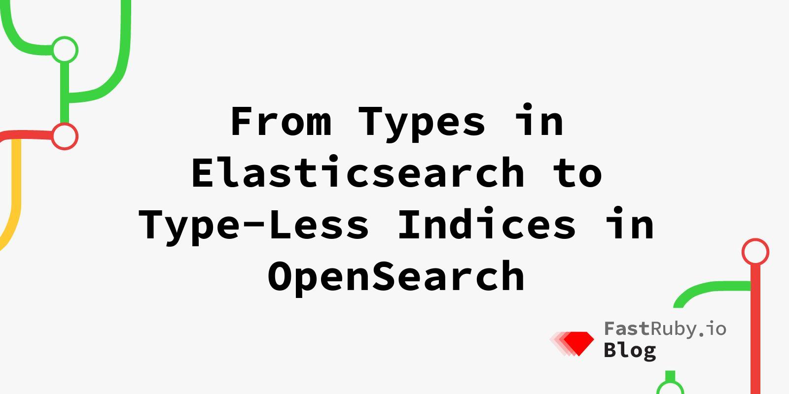 From Types in Elasticsearch to Type-Less Indices in OpenSearch