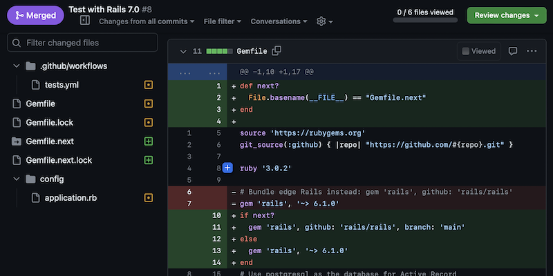 Pull request to set up dual booting in a Gemfile