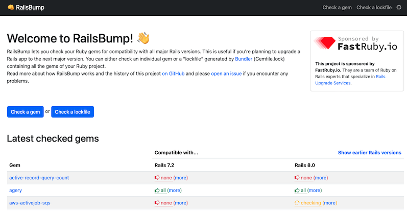 RailsBump.org Homepage